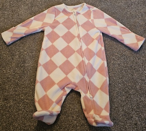 Warm fleece girls sleepsuit - fleece,