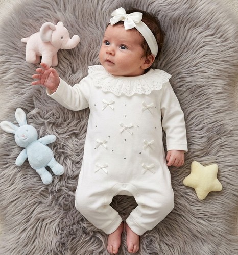 Baby girl romper sleepsuit - girl,