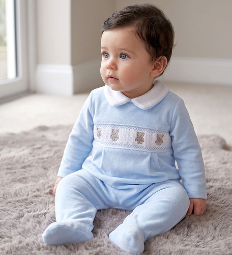 Baby boy velour - baby, sleepsuit