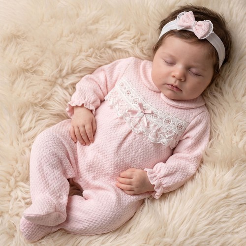Baby girl cotton sleepsuit - cotton,