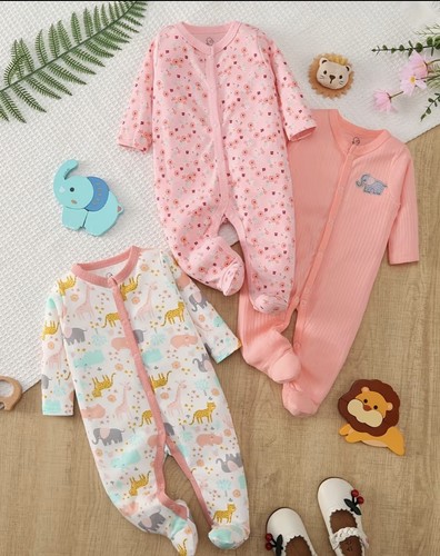Pack baby boy girl - 3-pack, footed