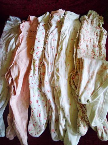 White pink floral - &,