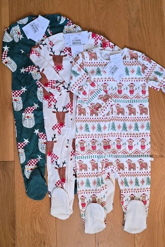 Christmas themed sleepsuits - christmas,
