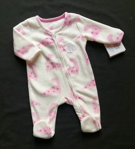 Baby girls white - white, dinosaur