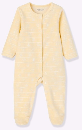 Baby printed yellow velour - printed,