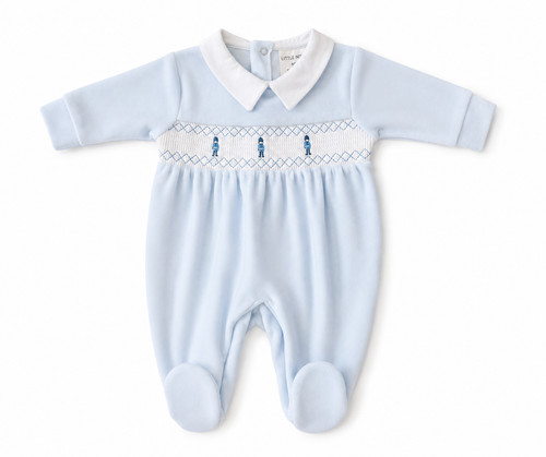 Baby boys smocked velour - boys,