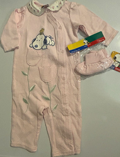 Baby snoopy floral set - snoopy,