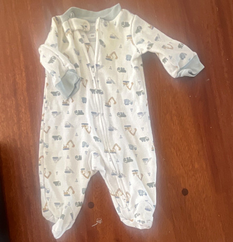 Newborn white gray - white/gray, cotton
